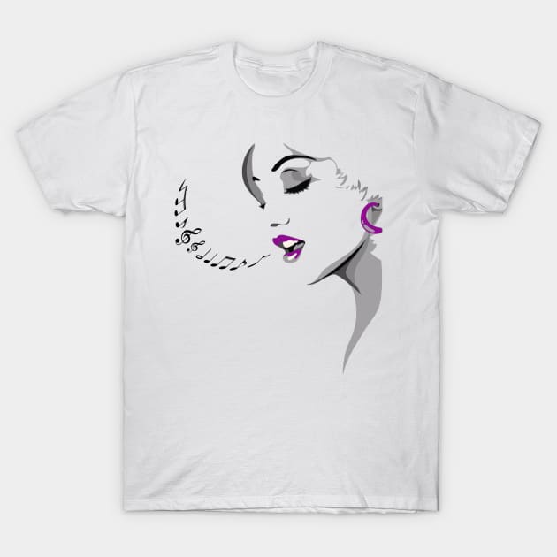 Beautiful Singer T-Shirt by benhonda2